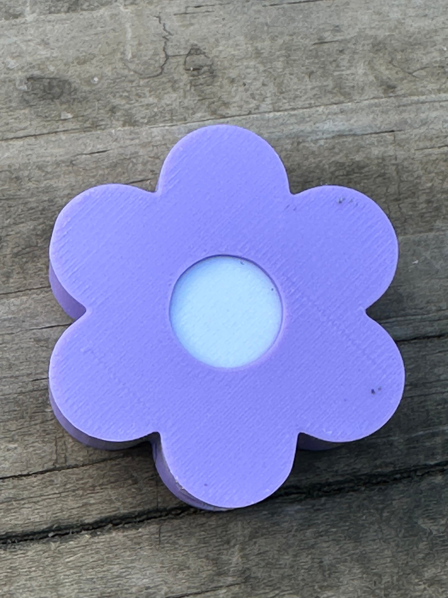 Purple flower straw toppers