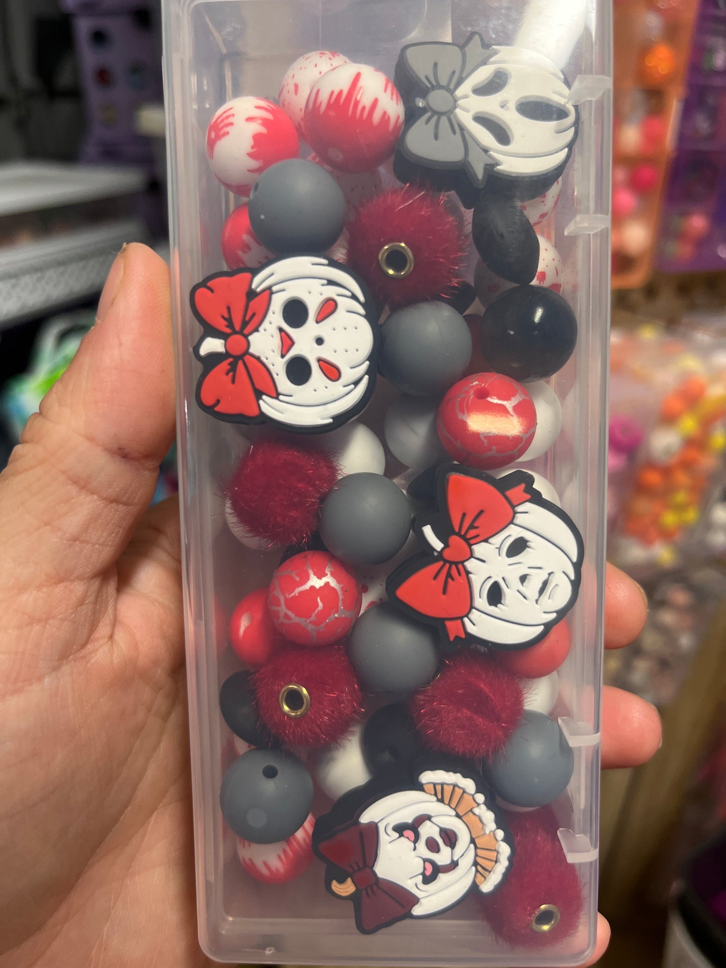 Horror pumpkin bead mix