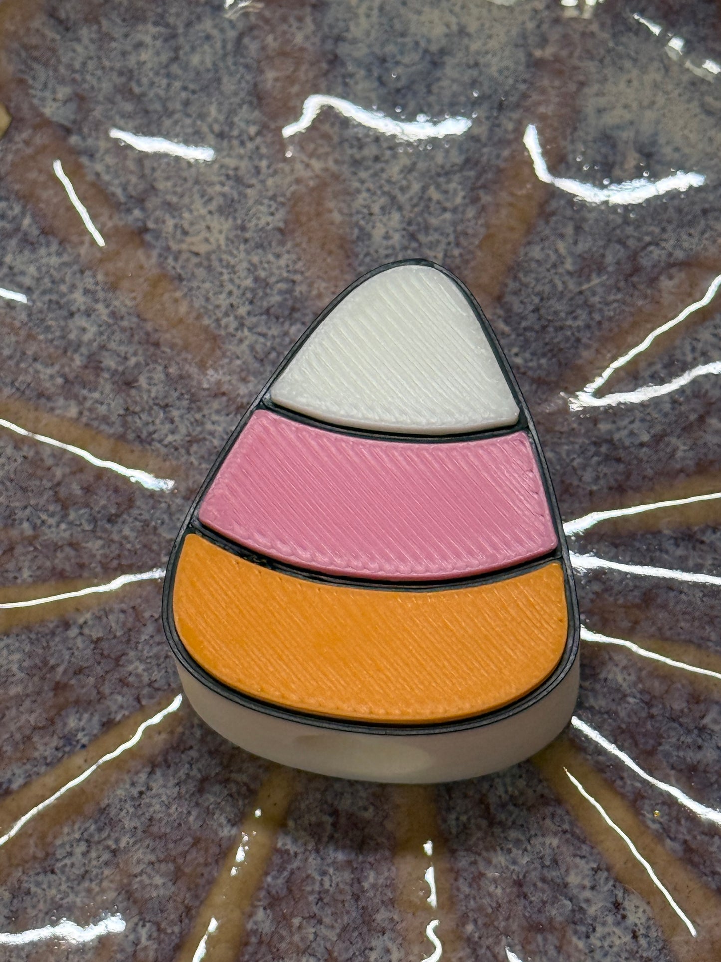 Candy corn straw topper