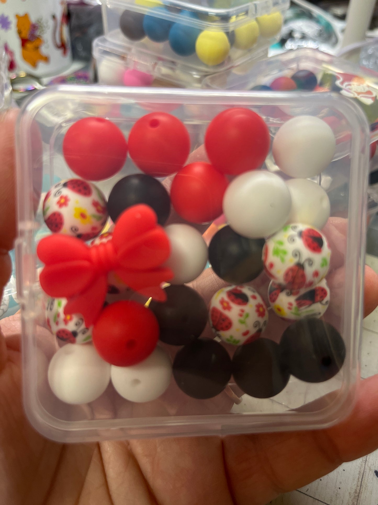 Cute ladybug wristlet kit