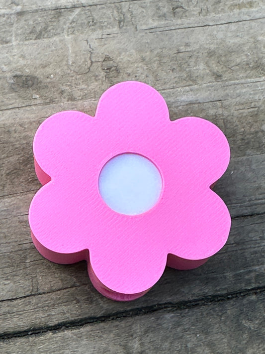Pink flower straw topper