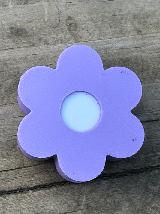 Purple flower straw toppers
