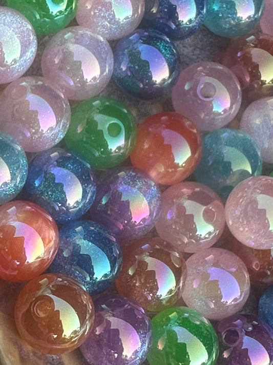 10 mm acrylic beads (15 pieces)