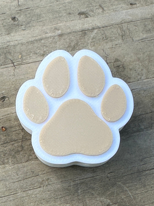Paw print straw toppers